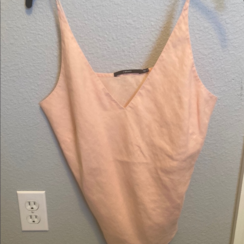 J Brand Pink Fitted Backless Camisole